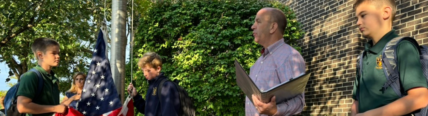 Mr James Kelly, St James the Apostle School Flag Raising